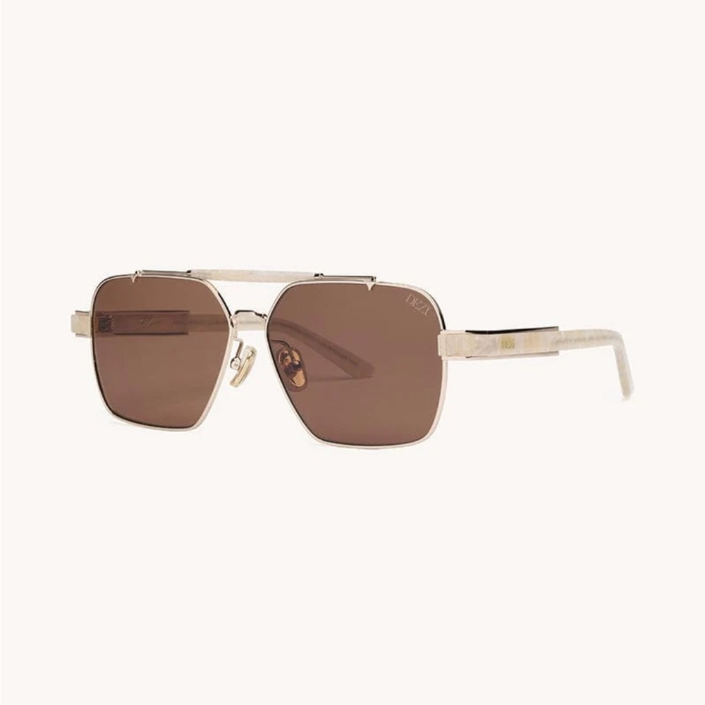 [DEZI] BRAND NEW DEZI EYEWEAR EZ SUNGLASSES IN LIMESTONE/COGNAC - Picture 4 of 9